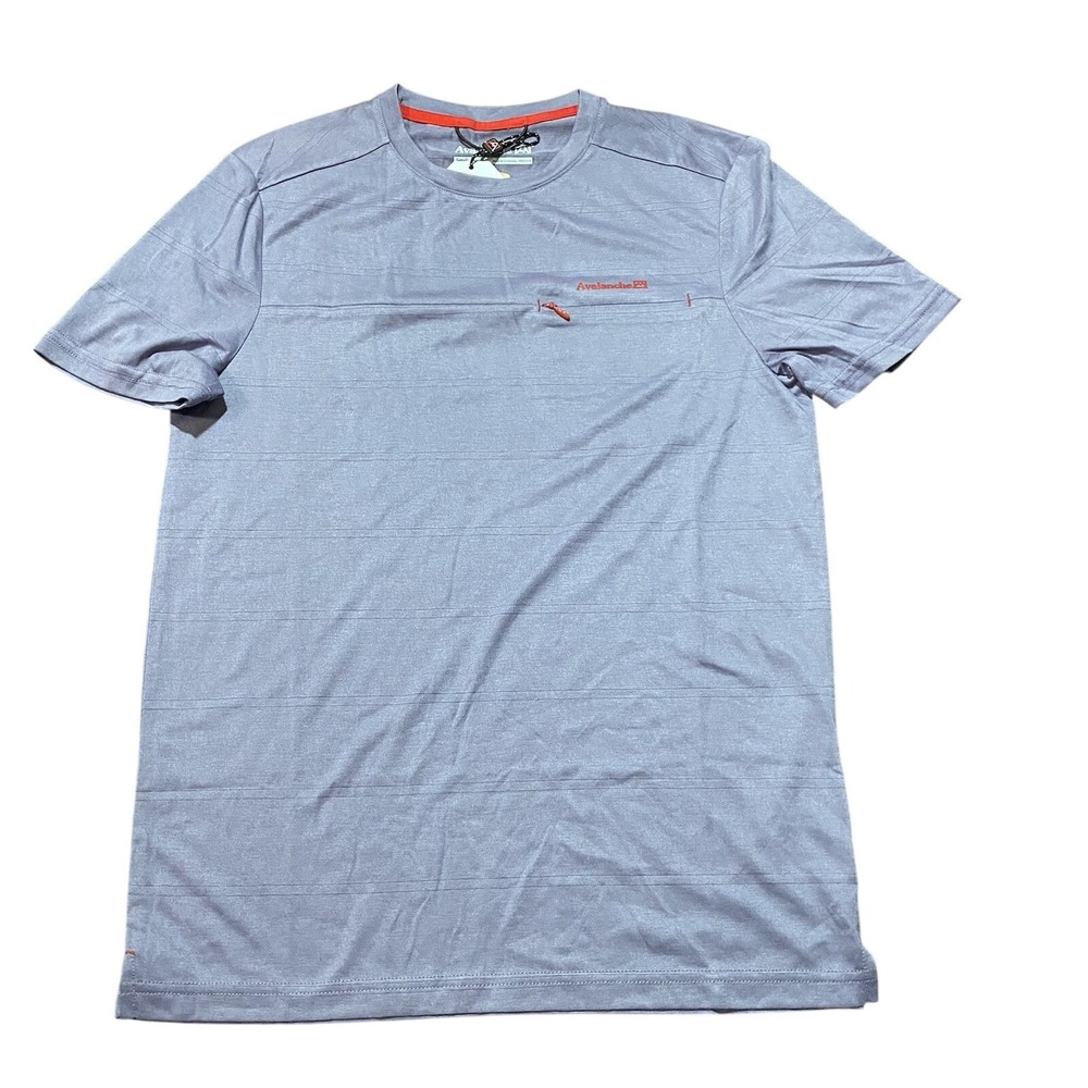Avalanche Performance Activewear Zip Pocket Short Sleeve Tee Purple Size‎  Small